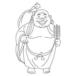 Dibujo para colorear: Mitología hindú: Buda (Dioses y diosas) #89514 - Dibujos para Colorear e Imprimir Gratis