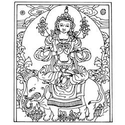 Dibujo para colorear: Mitología hindú: Buda (Dioses y diosas) #89516 - Dibujos para colorear