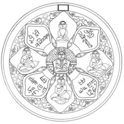 Dibujo para colorear: Mitología hindú: Buda (Dioses y diosas) #89517 - Dibujos para colorear