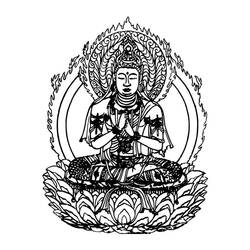 Dibujo para colorear: Mitología hindú: Buda (Dioses y diosas) #89521 - Dibujos para Colorear e Imprimir Gratis