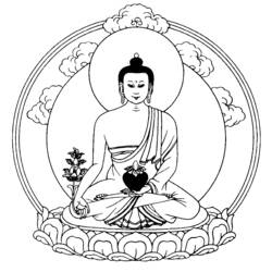 Dibujo para colorear: Mitología hindú: Buda (Dioses y diosas) #89522 - Dibujos para colorear
