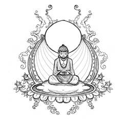 Dibujo para colorear: Mitología hindú: Buda (Dioses y diosas) #89537 - Dibujos para colorear