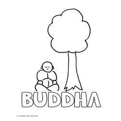 Dibujo para colorear: Mitología hindú: Buda (Dioses y diosas) #89538 - Dibujos para Colorear e Imprimir Gratis