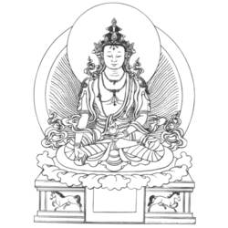 Dibujo para colorear: Mitología hindú: Buda (Dioses y diosas) #89541 - Dibujos para colorear
