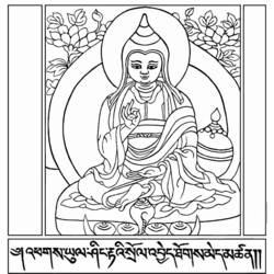 Dibujo para colorear: Mitología hindú: Buda (Dioses y diosas) #89547 - Dibujos para Colorear e Imprimir Gratis