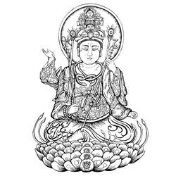 Dibujo para colorear: Mitología hindú: Buda (Dioses y diosas) #89558 - Dibujos para colorear