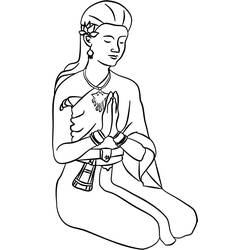 Dibujo para colorear: Mitología hindú: Buda (Dioses y diosas) #89615 - Dibujos para colorear
