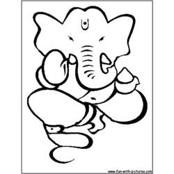 Dibujo para colorear: Mitología hindú: Ganesh (Dioses y diosas) #96858 - Dibujos para colorear
