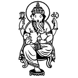 Dibujo para colorear: Mitología hindú: Ganesh (Dioses y diosas) #96889 - Dibujos para Colorear e Imprimir Gratis