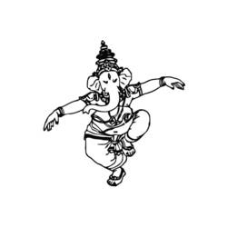 Dibujo para colorear: Mitología hindú: Ganesh (Dioses y diosas) #96911 - Dibujos para Colorear e Imprimir Gratis