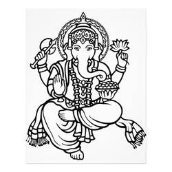 Dibujos para colorear: Mitología hindú: Ganesh - Dibujos para colorear