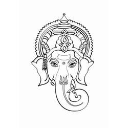 Dibujo para colorear: Mitología hindú: Ganesh (Dioses y diosas) #96920 - Dibujos para colorear