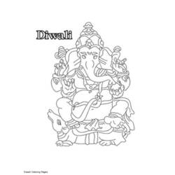 Dibujo para colorear: Mitología hindú: Ganesh (Dioses y diosas) #96925 - Dibujos para Colorear e Imprimir Gratis