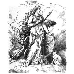 Dibujo para colorear: Mitología nórdica (Dioses y diosas) #110431 - Dibujos para Colorear e Imprimir Gratis