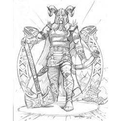 Dibujo para colorear: Mitología nórdica (Dioses y diosas) #110438 - Dibujos para colorear