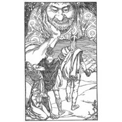 Dibujo para colorear: Mitología nórdica (Dioses y diosas) #110447 - Dibujos para colorear