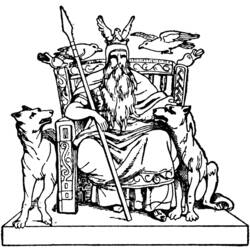 Dibujo para colorear: Mitología nórdica (Dioses y diosas) #110465 - Dibujos para colorear
