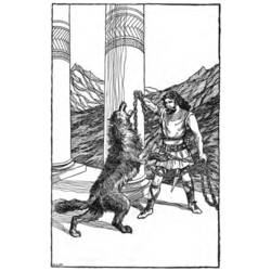 Dibujo para colorear: Mitología nórdica (Dioses y diosas) #110517 - Dibujos para Colorear e Imprimir Gratis