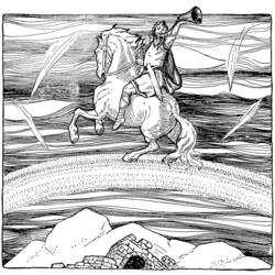 Dibujo para colorear: Mitología nórdica (Dioses y diosas) #110548 - Dibujos para Colorear e Imprimir Gratis