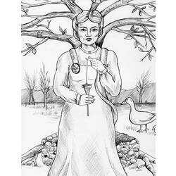 Dibujo para colorear: Mitología nórdica (Dioses y diosas) #110564 - Dibujos para Colorear e Imprimir Gratis