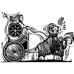 Dibujo para colorear: Mitología nórdica (Dioses y diosas) #110591 - Dibujos para Colorear e Imprimir Gratis