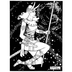 Dibujo para colorear: Mitología nórdica (Dioses y diosas) #110715 - Dibujos para Colorear e Imprimir Gratis