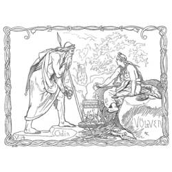 Dibujo para colorear: Mitología nórdica (Dioses y diosas) #110817 - Dibujos para Colorear e Imprimir Gratis