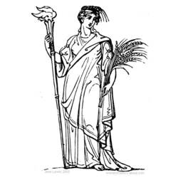 Dibujo para colorear: Mitología romana (Dioses y diosas) #110129 - Dibujos para colorear