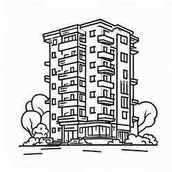 Dibujos para colorear: Apartamento - Dibujos para Colorear e Imprimir Gratis