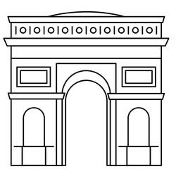 Dibujos para colorear: Arco del Triunfo - Dibujos para Colorear e Imprimir Gratis