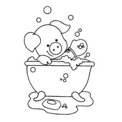 Dibujo para colorear: Baño (Edificios y Arquitectura) #61764 - Dibujos para Colorear e Imprimir Gratis