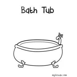 Dibujo para colorear: Baño (Edificios y Arquitectura) #61787 - Dibujos para Colorear e Imprimir Gratis
