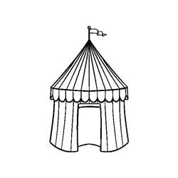 Dibujos para colorear: Carpa de Circo - Dibujos para Colorear e Imprimir Gratis