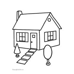 Dibujo para colorear: Casa (Edificios y Arquitectura) #64623 - Dibujos para colorear