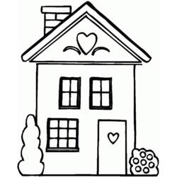 Dibujo para colorear: Casa (Edificios y Arquitectura) #64624 - Dibujos para colorear