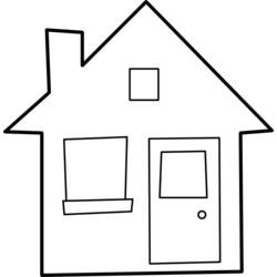 Dibujo para colorear: Casa (Edificios y Arquitectura) #64630 - Dibujos para colorear