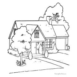 Dibujo para colorear: Casa (Edificios y Arquitectura) #64633 - Dibujos para Colorear e Imprimir Gratis