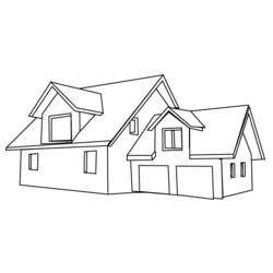 Dibujo para colorear: Casa (Edificios y Arquitectura) #64640 - Dibujos para colorear
