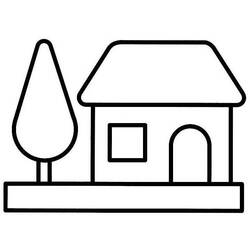 Dibujo para colorear: Casa (Edificios y Arquitectura) #64645 - Dibujos para colorear