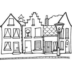 Dibujo para colorear: Casa (Edificios y Arquitectura) #64669 - Dibujos para Colorear e Imprimir Gratis