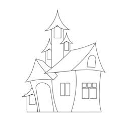 Dibujo para colorear: Casa (Edificios y Arquitectura) #64676 - Dibujos para Colorear e Imprimir Gratis