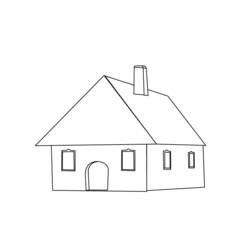 Dibujo para colorear: Casa (Edificios y Arquitectura) #64741 - Dibujos para Colorear e Imprimir Gratis