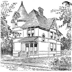 Dibujo para colorear: Casa (Edificios y Arquitectura) #64742 - Dibujos para colorear