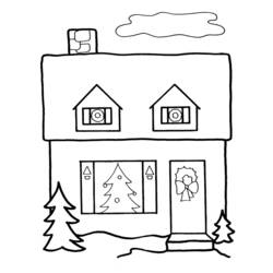 Dibujo para colorear: Casa (Edificios y Arquitectura) #64763 - Dibujos para Colorear e Imprimir Gratis