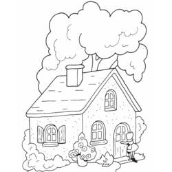 Dibujo para colorear: Casa (Edificios y Arquitectura) #64796 - Dibujos para Colorear e Imprimir Gratis
