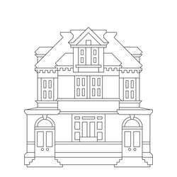 Dibujo para colorear: Casa (Edificios y Arquitectura) #64809 - Dibujos para Colorear e Imprimir Gratis