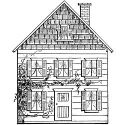 Dibujo para colorear: Casa (Edificios y Arquitectura) #66444 - Dibujos para Colorear e Imprimir Gratis