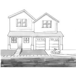 Dibujo para colorear: Casa (Edificios y Arquitectura) #66446 - Dibujos para colorear
