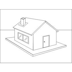 Dibujo para colorear: Casa (Edificios y Arquitectura) #66453 - Dibujos para colorear