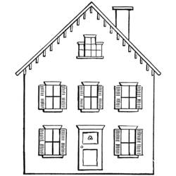 Dibujo para colorear: Casa (Edificios y Arquitectura) #66458 - Dibujos para colorear